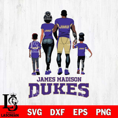 James Madison Dukes Family Love Rugby SVG DXF EPS PNG FILE,NCAA SVG, Father day Digital Download,Instant Download, Silhouette