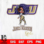 James Madison Dukes Fan Girl Svg Eps Dxf Png File, Digital Download, Instant Download