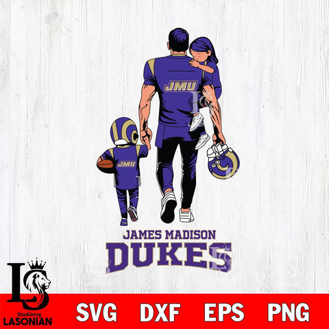 James Madison Dukes Father And Son Football SVG DXF EPS PNG FILE,NCAA SVG, Father day Digital Download,Instant Download, Silhouette