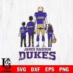 James Madison Dukes Father Football SVG DXF EPS PNG FILE,NCAA SVG, Father day Digital Download,Instant Download, Silhouette