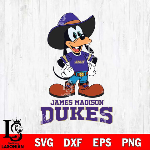 James Madison Dukes Goofy Cowboy Sport SVG DXF EPS PNG FILE,NCAA svg ,Football Digital Download,Instant Download, Silhouette