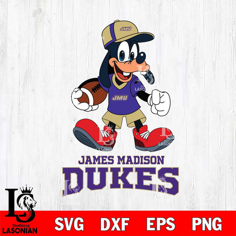 James Madison Dukes Goofy Football Player SVG DXF EPS PNG FILE,NCAA svg ,Football Digital Download,Instant Download, Silhouette