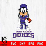 James Madison Dukes Goofy rugby SVG DXF EPS PNG FILE,NCAA svg ,Football Digital Download,Instant Download, Silhouette