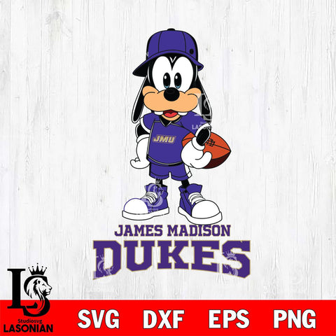 James Madison Dukes Goofy rugby SVG DXF EPS PNG FILE,NCAA svg ,Football Digital Download,Instant Download, Silhouette