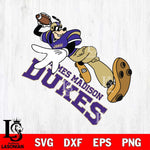 James Madison Dukes Goofy rugby player SVG DXF EPS PNG FILE,NCAA svg ,Football Digital Download,Instant Download, Silhouette