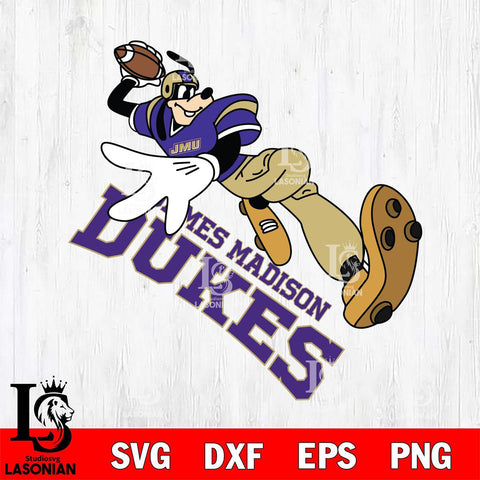 James Madison Dukes Goofy rugby player SVG DXF EPS PNG FILE,NCAA svg ,Football Digital Download,Instant Download, Silhouette