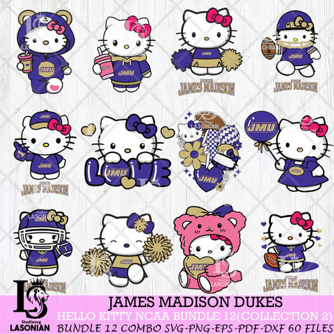 James Madison Dukes Hello Kitty Bundle 12 SVG Svg Eps Dxf Png File, Digital Download, Instant Download