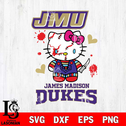 James Madison Dukes Hello Kitty Horror 2 Svg Eps Dxf Png File, Digital Download