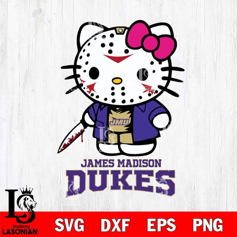 James Madison Dukes Hello Kitty Horror 3 Svg Eps Dxf Png File, Digital Download