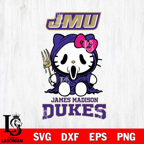 James Madison Dukes Hello Kitty Horror 4 Svg Eps Dxf Png File, Digital Download