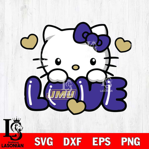 James Madison Dukes Hello Kitty Love Svg Eps Dxf Png File, Digital Download, Instant Download