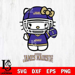 James Madison Dukes Hello Kitty NCAA 1 Svg Eps Dxf Png File, Digital Download, Instant Download