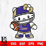 James Madison Dukes Hello Kitty sport 2 Svg Eps Dxf Png File, NCAA svg, Digital Download, Instant Download