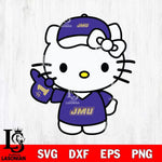 James Madison Dukes Hello Kitty sport 5 Svg Eps Dxf Png File, NCAA svg, Digital Download, Instant Download