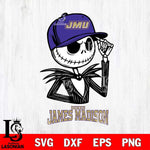 James Madison Dukes Jack Skellington 3 Halloween Svg Eps Dxf Png File, NCAA svg, Digital Download, Instant Download