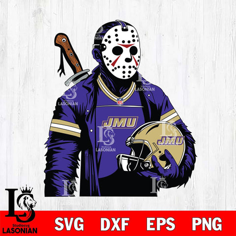 James Madison Dukes Jason Voorhees Horror 2 Svg Eps Dxf Png File, NCAA svg, Digital Download, Instant Download