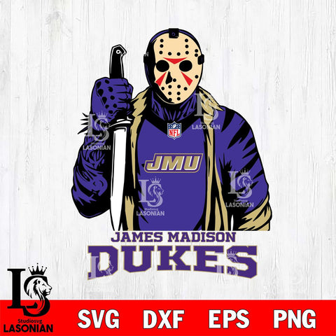 James Madison Dukes Jason Voorhees Horror 3 Svg Eps Dxf Png File, NCAA svg, Digital Download, Instant Download