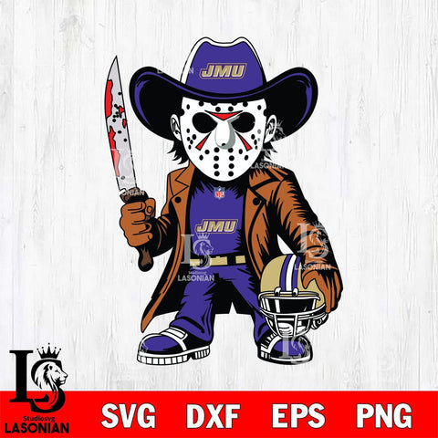 James Madison Dukes Jason Voorhees Horror Svg Eps Dxf Png File, NCAA svg, Digital Download, Instant Download