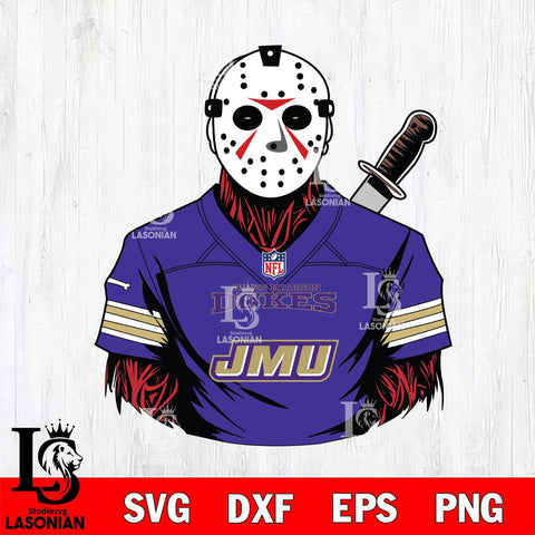 James Madison Dukes Jason Voorhees Horror 4 Svg Eps Dxf Png File, NCAA svg, Digital Download, Instant Download
