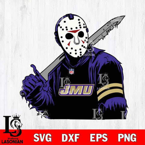 James Madison Dukes Jason Voorhees Horror 7 Svg Eps Dxf Png File, NCAA svg, Digital Download, Instant Download