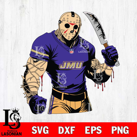 James Madison Dukes Jason Voorhees Horror 8 Svg Eps Dxf Png File, NCAA svg, Digital Download, Instant Download