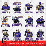 James Madison Dukes Jason Voorhees NCAA Bundle 12 SVG Svg Eps Dxf Png File, Digital Download