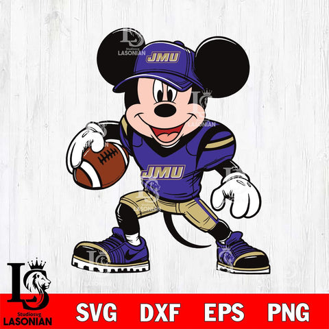 James Madison Dukes Mickey Mouse Svg Eps Dxf Png File, NCAA svg, Digital Download, Instant Download