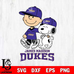 James Madison Dukes Peanuts Snoopy Friends SVG DXF EPS PNG FILE,Snoopy File Cut, NCAA Digital Download,Instant Download,Christmas Silhouette