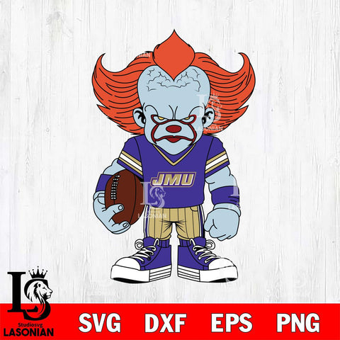 James Madison Dukes Pennywise Horror Sport 11 Svg Eps Dxf Png File, Digital Download