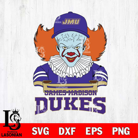 James Madison Dukes Pennywise Horror Sport 2 Svg Eps Dxf Png File, Digital Download