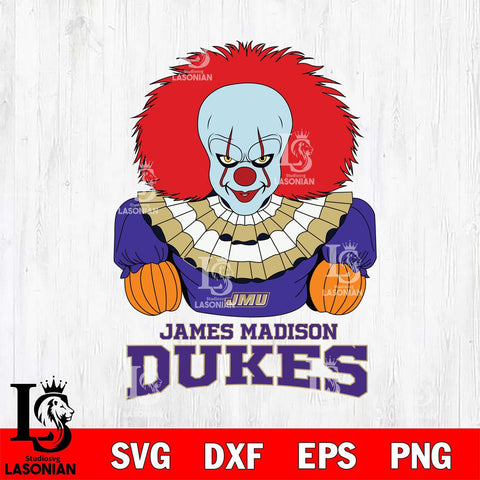 James Madison Dukes Pennywise Horror Sport 3 Svg Eps Dxf Png File, Digital Download