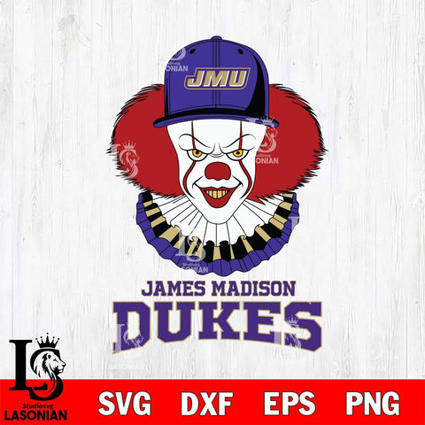 James Madison Dukes Pennywise Horror Sport 4 Svg Eps Dxf Png File, Digital Download