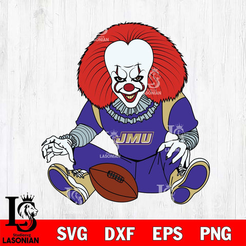 James Madison Dukes Pennywise Horror Sport 6 Svg Eps Dxf Png File, Digital Download