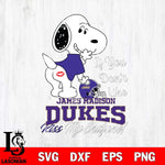 James Madison Dukes Snoopy If you dont like kiss SVG DXF EPS PNG FILE,Snoopy File Cut, NCAA Digital Download,Instant Download,Christmas Silhouette