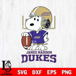 James Madison Dukes Snoopy Player Football SVG DXF EPS PNG FILE,Snoopy File Cut, NCAA Digital Download,Instant Download,Christmas Silhouette