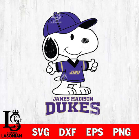 James Madison Dukes Snoopy football SVG DXF EPS PNG FILE,Snoopy File Cut, NCAA Digital Download,Instant Download,Christmas Silhouette