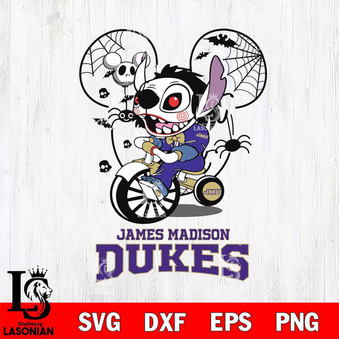 James Madison Dukes Stitch Jigsaws Halloween Svg Eps Dxf Png File, Digital Download, Instant Download