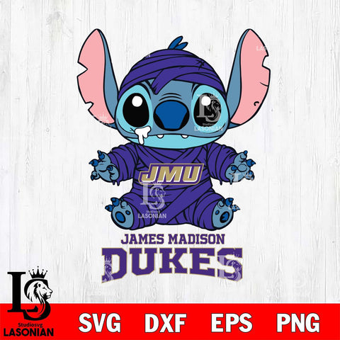 James Madison Dukes Stitch Mummy Svg Eps Dxf Png File, NCAA svg, Digital Download, Instant Download