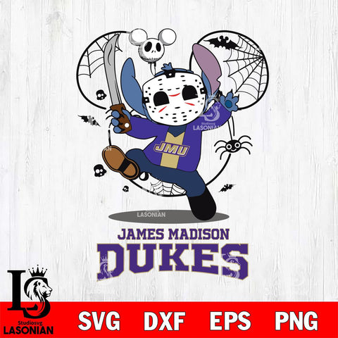 James Madison Dukes Stitch jason voorhees Halloween Svg Eps Dxf Png File, Digital Download, Instant Download