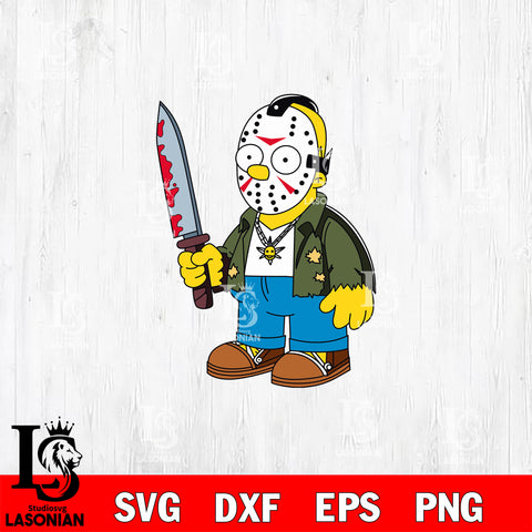 Jason Simpson SVG DXF EPS PNG FILE, Halloween File Cut, Digital Download,Instant Download, Silhouette,Horror Cricut