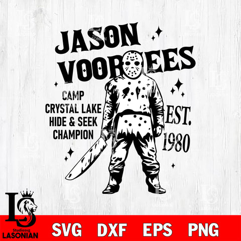 Jason Voorhees EST 1980 SVG DXF EPS PNG FILE, Halloween File Cut, Digital Download,Instant Download, Silhouette,Horror Cricut