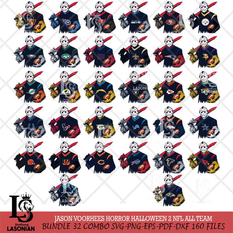 Jason Voorhees Horror Halloween 2 NFL Svg Eps Dxf Png File, Bundle NFL svg, Digital Download, Instant Download