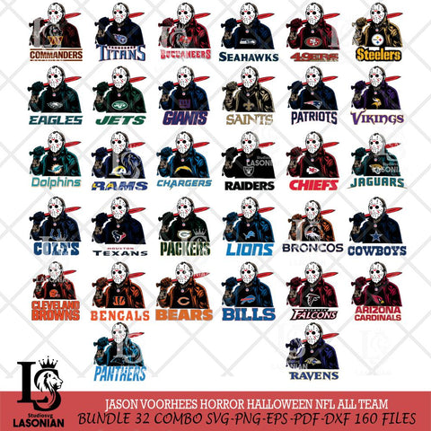 Jason Voorhees Horror Halloween NFL Svg Eps Dxf Png File, Bundle NFL svg, Digital Download, Instant Download