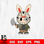 Jason Voorhees Labubu Horror Killer SVG DXF EPS PNG FILE, Halloween File Cut, Digital Download,Instant Download, Silhouette, Cricut