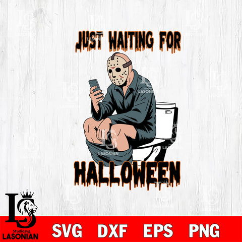 Jason Voorhees Waiting For Halloween SVG DXF EPS PNG FILE, Halloween File Cut, Digital Download,Instant Download, Silhouette, Cricut