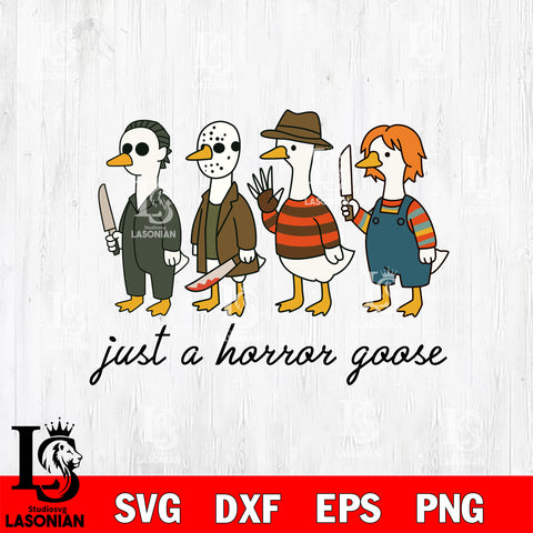 Just A Horror Goose duck SVG DXF EPS PNG FILE, Halloween File Cut, Digital Download,Instant Download, Silhouette, Cricut