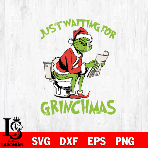 Just Waiting for Grinchmas svg, Grinchmas svg Svg Eps Dxf Png File,Christmas Svg Files,Digital Download ,Instant Download