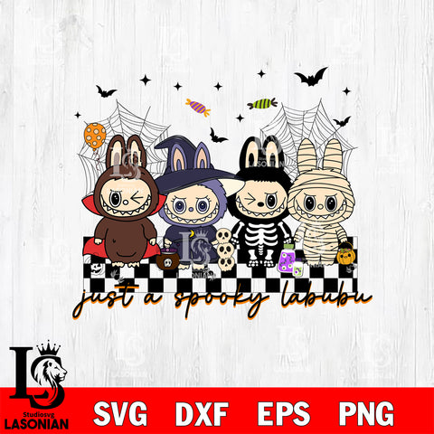 Just a spooky labubu SVG DXF EPS PNG FILE,Halloween File Cut,Disney Digital Download,Instant Download, Silhouette