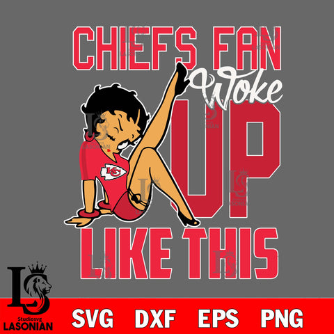 Kansas City Chiefs PETTTY BOOP svg,eps,dxf,png file, digital download