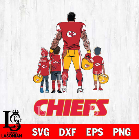 Kansas City Chiefs 4 Father and son Rugby SVG DXF EPS PNG FILE,NFL SVG, Father day Digital Download,Instant Download, Silhouette